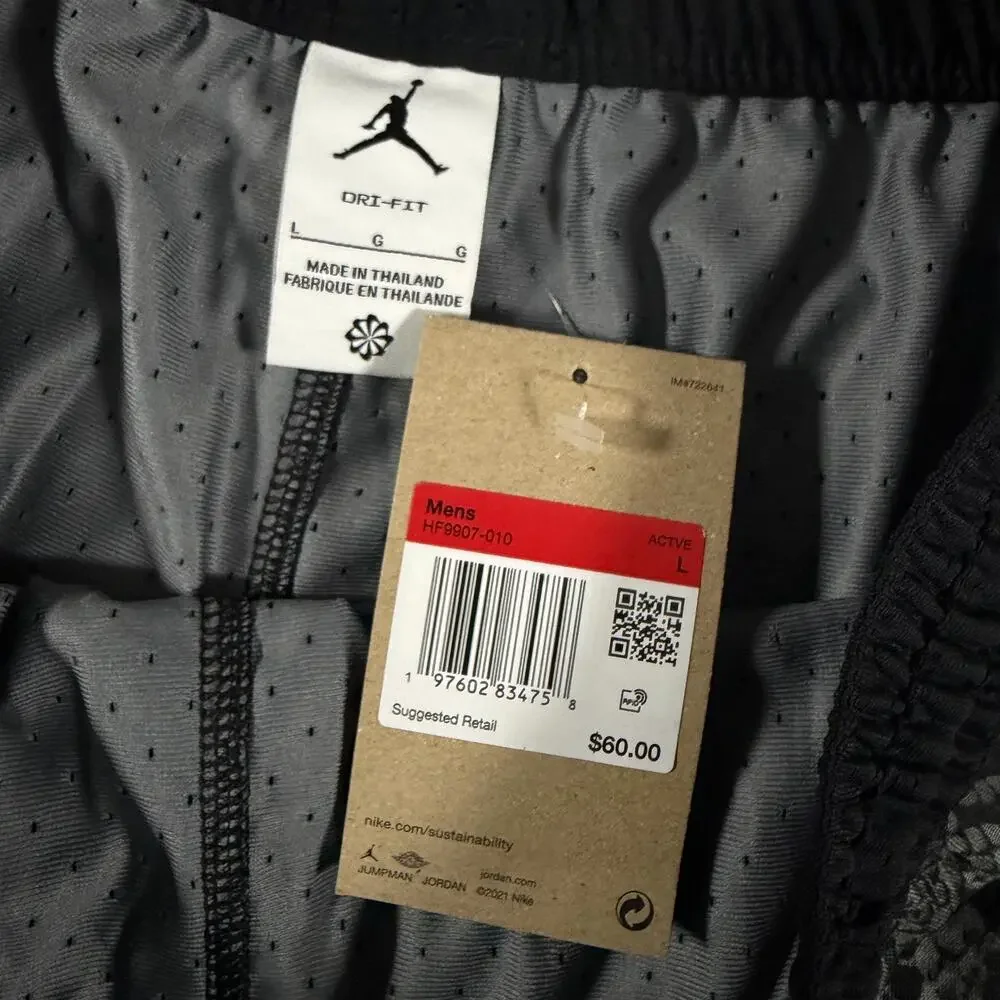 Jordan Dri-FIT Basketball Shorts Mens L Black Snakeskin Print HF9907-010 NWT